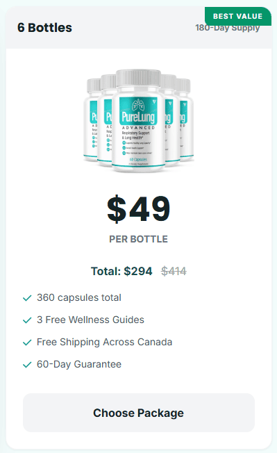 purelung 6 bottles price